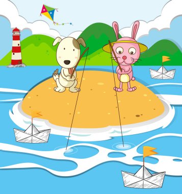 Köpek ve tavşan balıkçı Adası