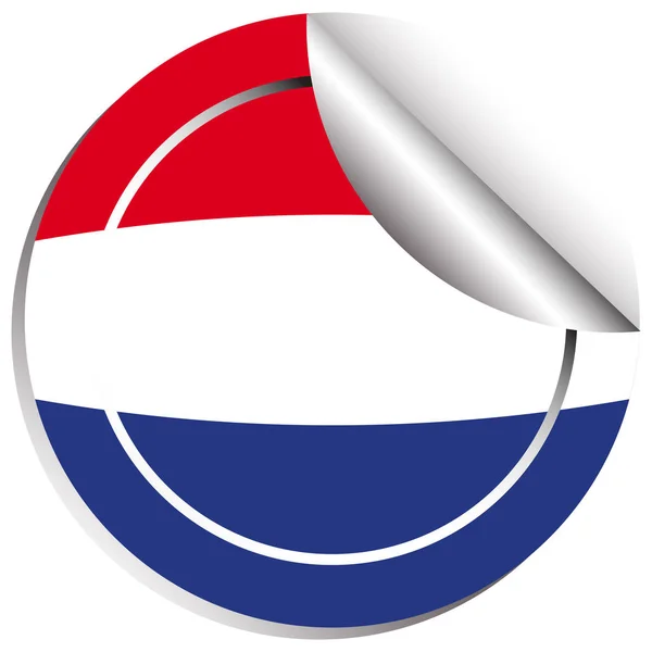Vlag van Nederland in sticker ontwerp — Stockvector