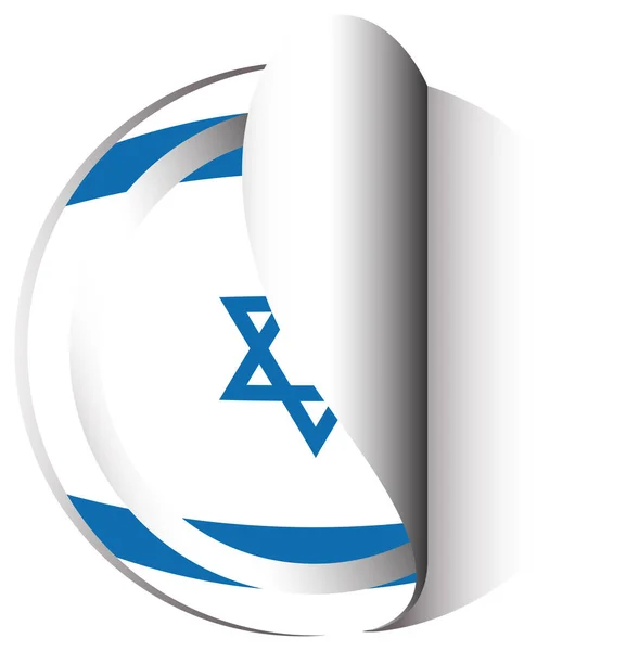 Наклейка дизайн для прапор Ізраїлю — стоковий вектор