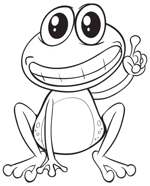 Doodle animal for little frog — Stock Vector