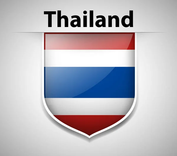 Badge design för flaggan i Thailand — Stock vektor