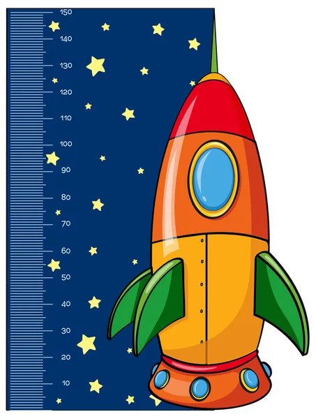 Höhenmessung mit Rakete — Stockvektor