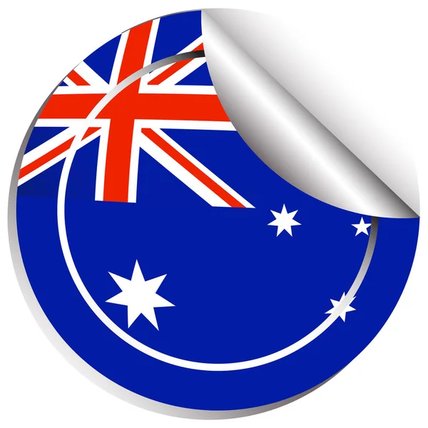 Sticker design pour drapeau Australie — Image vectorielle