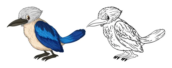 Doodle animal para passarinho — Vetor de Stock