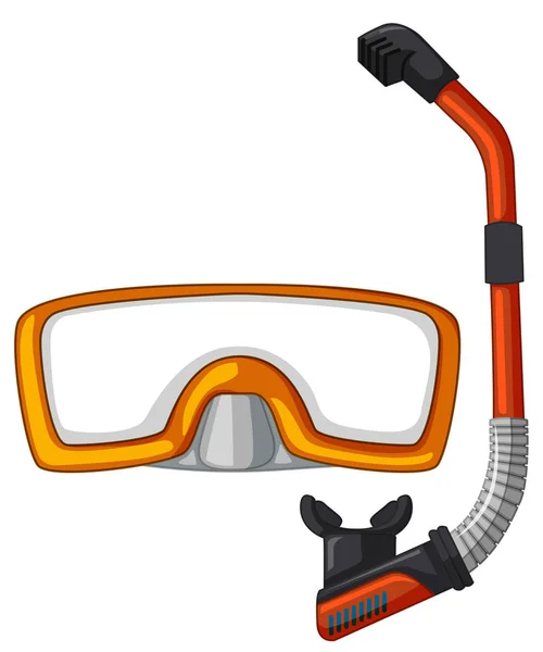Mask and snorkel for diving — Stock Vector