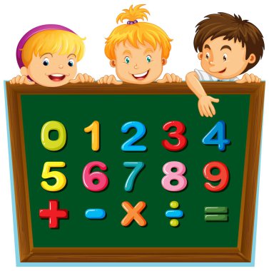 Okul çocukları ve gemide numaraları