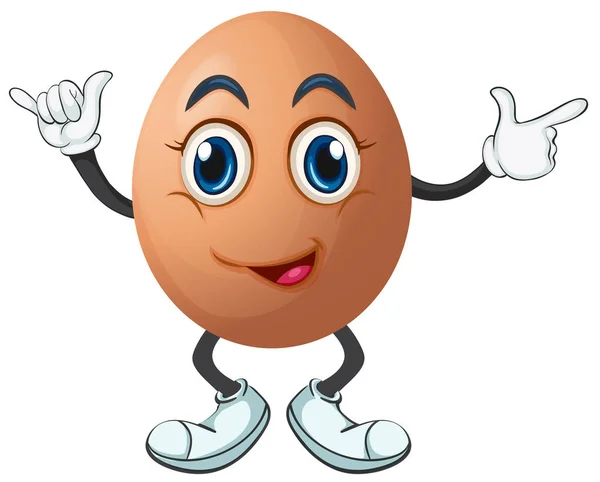 Huevo con cara feliz — Archivo Imágenes Vectoriales