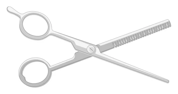 Barber scissors on white background — Stock Vector