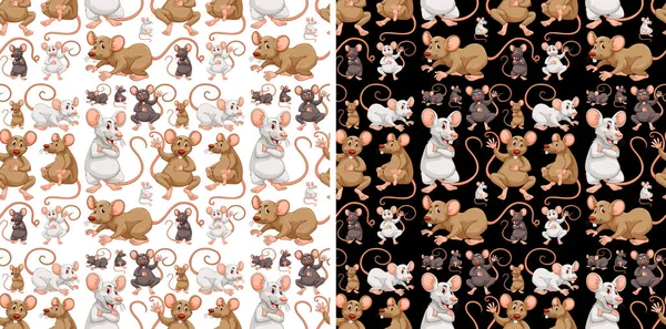 Бесшовный дизайн фона с мышами — стоковый вектор