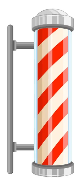 Signo de poste de barbero sobre fondo blanco — Vector de stock