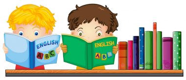 Çocuklar İngilizce kitap okuma