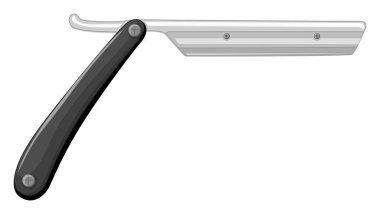 Beyaz arka plan üzerinde Kuaför bıçak