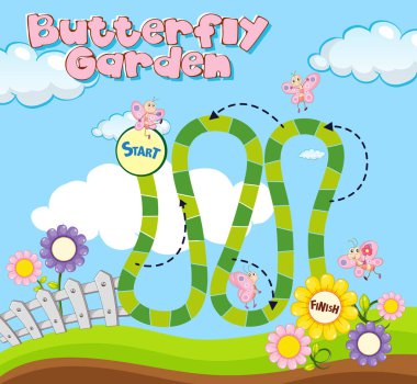 Kelebek Bahçe şablonuyla boardgame