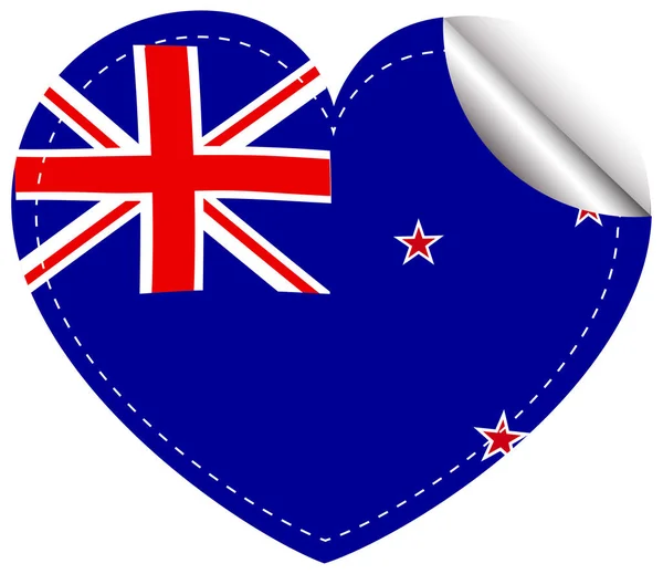 Sticker ontwerp voor de vlag van Nieuw-Zeeland — Stockvector