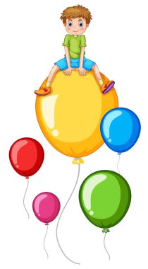 Çocuk ve renkli balon