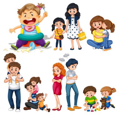 Aile üyeleri ile ebeveynler ve çocuklar