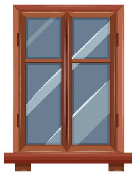 Fenster mit Holzeinfassung — Stockvektor