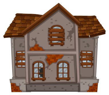 Yıkık windows ile Brickhouse