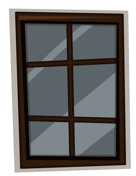 Window with wooden frame — Stock Vector