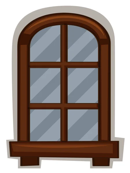 Nové okno s kulatým rámem — Stockový vektor