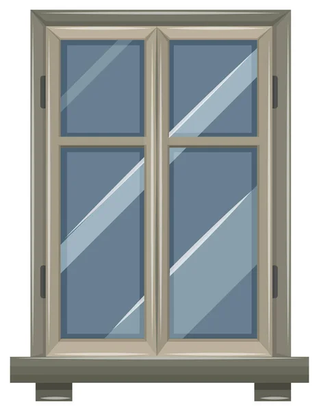 Fenstergestaltung mit grauem Rahmen — Stockvektor
