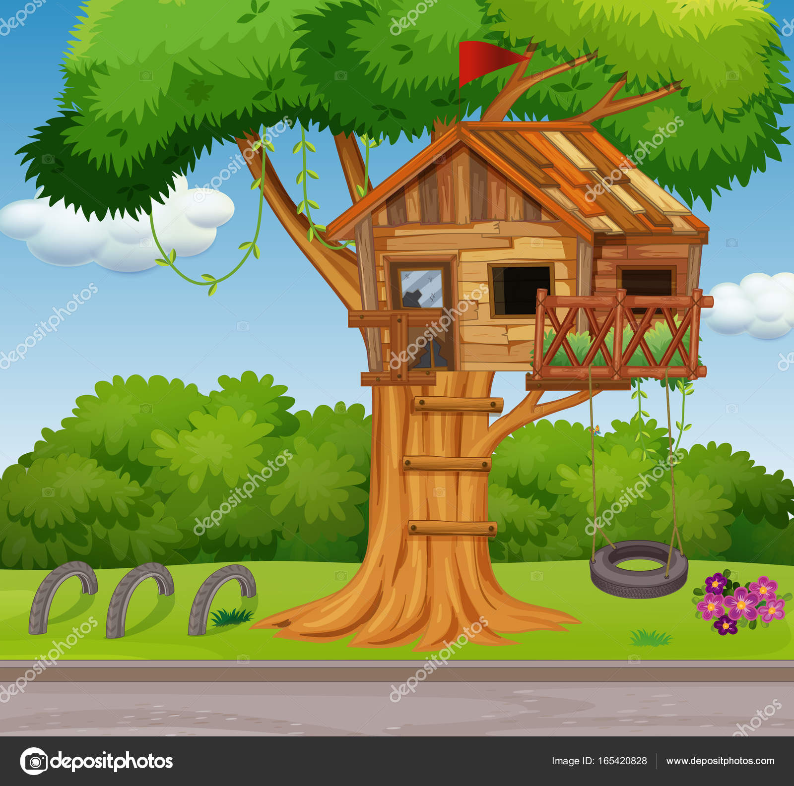 Tree House Cartoon Drawings