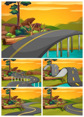 Günbatımında yolunun beş sahneleri