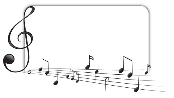 Modèle de fond avec notes de musique — Image vectorielle