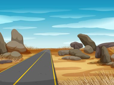 Toprak ülke road ile sahne