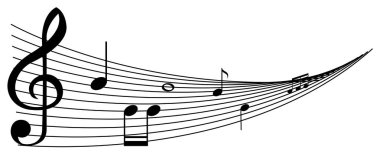 Arka plan siyah müzik notlar ile