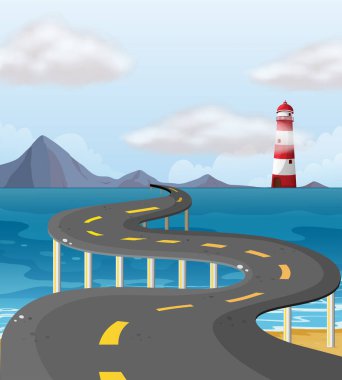 Eğri yol boyunca okyanus