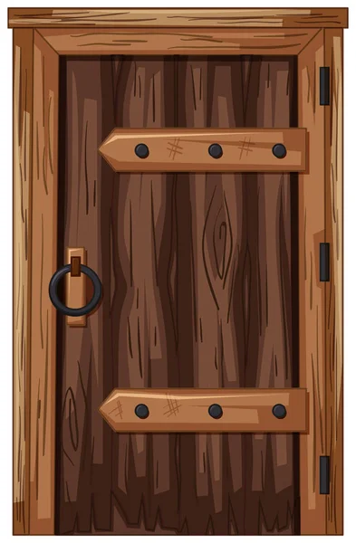 Дерев'яні двері в старомодному стилі — стоковий вектор