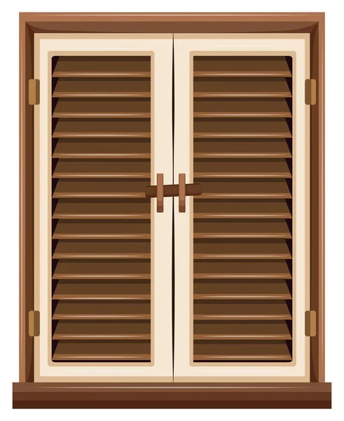Design della finestra con cornice marrone — Vettoriale Stock