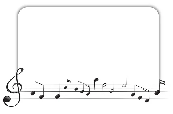 Шаблон рамки з нотами музики — стоковий вектор
