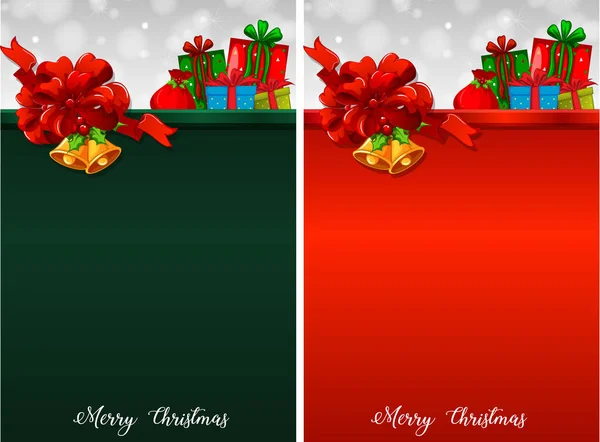 Zwei Hintergrund mit Weihnachtsgeschenken — Stockvektor