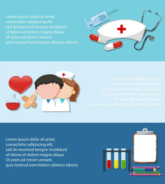 Infografika s lékařskou tématikou na modrém pozadí — Stockový vektor