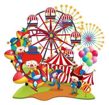 Birçok palyaço sirkte