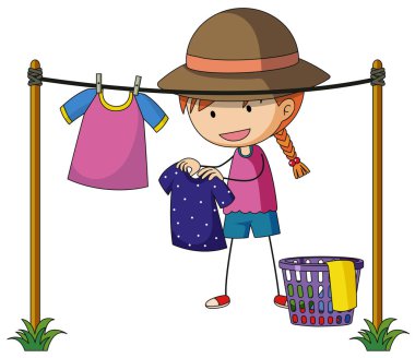 Çamaşır dışında kız