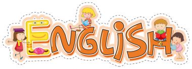 Kelime İngilizce için yazı tipi tasarım