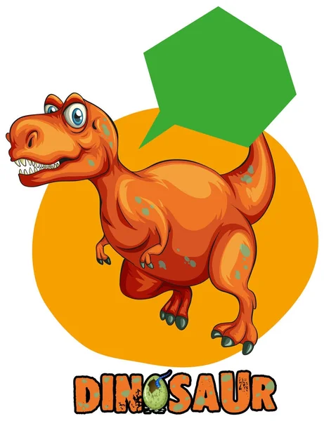 Sticker design avec tyrannosaure rex — Image vectorielle