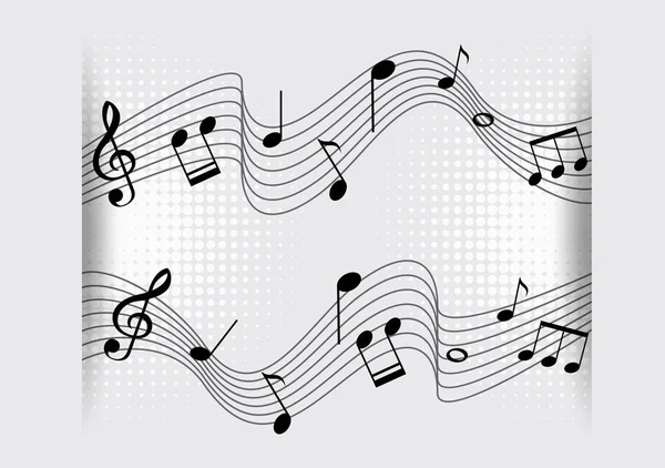 Дизайн тла з музичними нотами на вагах — стоковий вектор