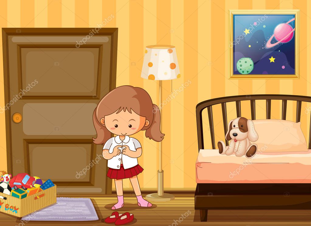 Fotos: un niño vistiendose | Niña vistiendo de uniforme escolar en