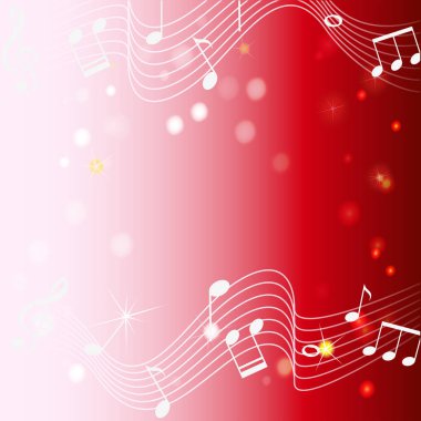 Musicnotes kırmızı arka plan tasarımı