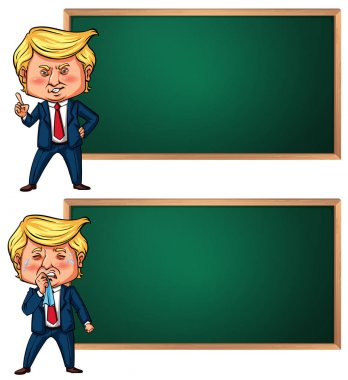Banner template with US president Trump
