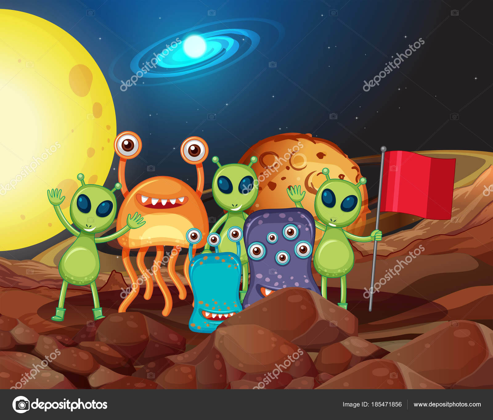 All'ingresso del castello nella stanza dei cassetti' - Pagina 31 Depositphotos_185471856-stock-illustration-many-types-of-aliens-on