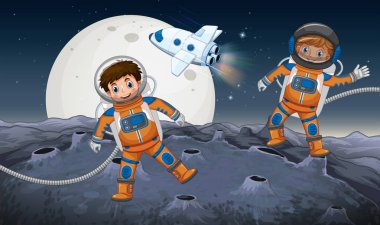 İki astronot garip gezegende keşfetmek