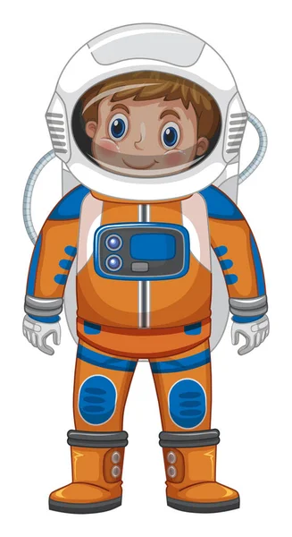 Happy boy in astronaut costume — Stock Vector