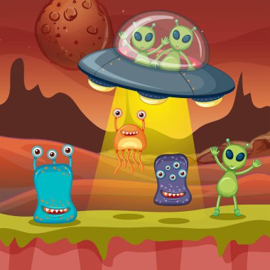 Gezegen yüzeyinde pek çok yabancılar