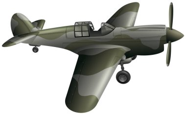 Uçak beyaz arka plan üzerinde mücadele