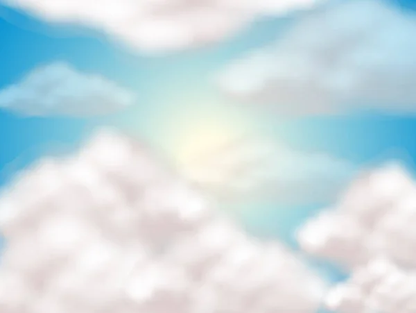 Kabarık bulutlar gökyüzü arka plan — Stok Vektör